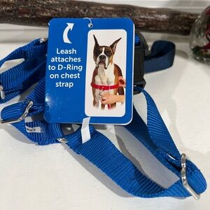 PetSafe Blue Adjustable Nylon Dog Harness with Chest D-Ring M/L